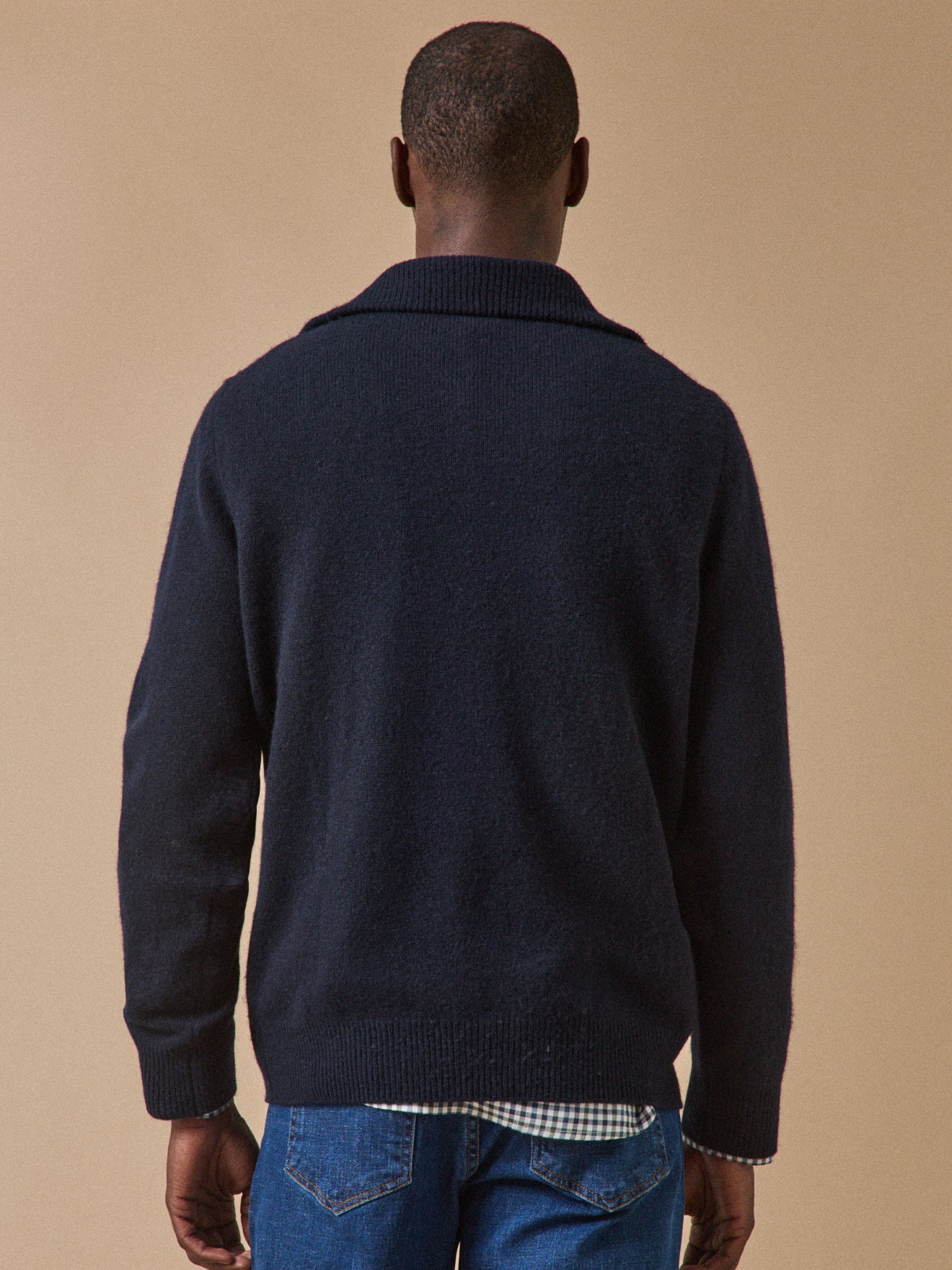 Pull col camionneur zippé laine mérinos homme – Image 4