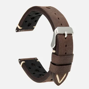 Bracelet montre cuir homme - Le Perforé
