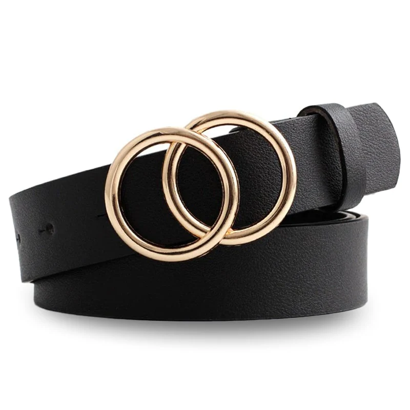 Ceinture Cuir Femme - Double Boucle