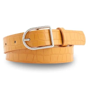 Ceinture Cuir Femme - Jaune