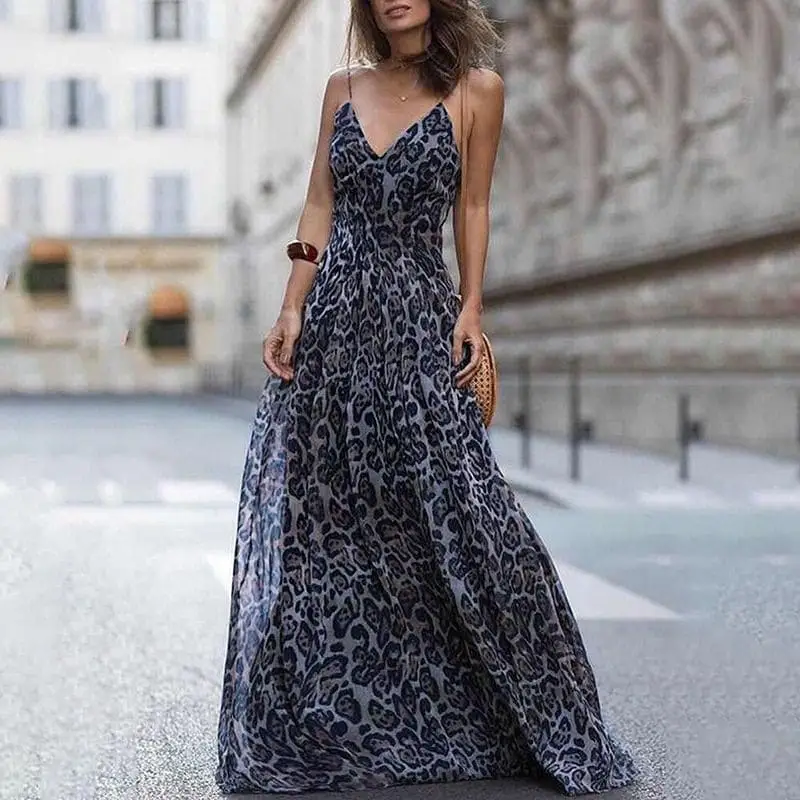 Robe Longue Léopard Romantique – Image 7